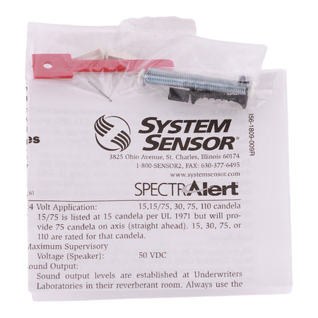 System Sensor, SpectrAlert, SP2W1224MC, Wall Speaker/Strobe, Selectable Output, 12/24V, White - Image 8
