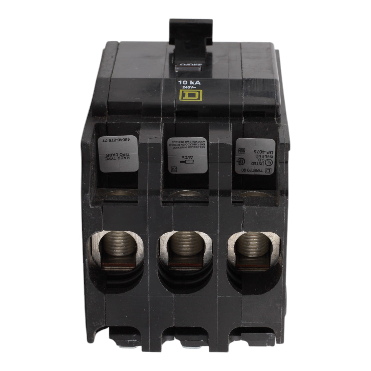 Square D QO3100, 100 Amps, 120/240 Volts, Triple Pole, Miniature Circuit Breaker, Standard Trip, Plug-In Mount, for QO Panels - Image 7