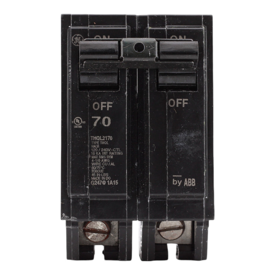 GE THQL2170P 70A 240V 2P Standard Circuit Breaker Plug-On Q-Line Panels - Image 2