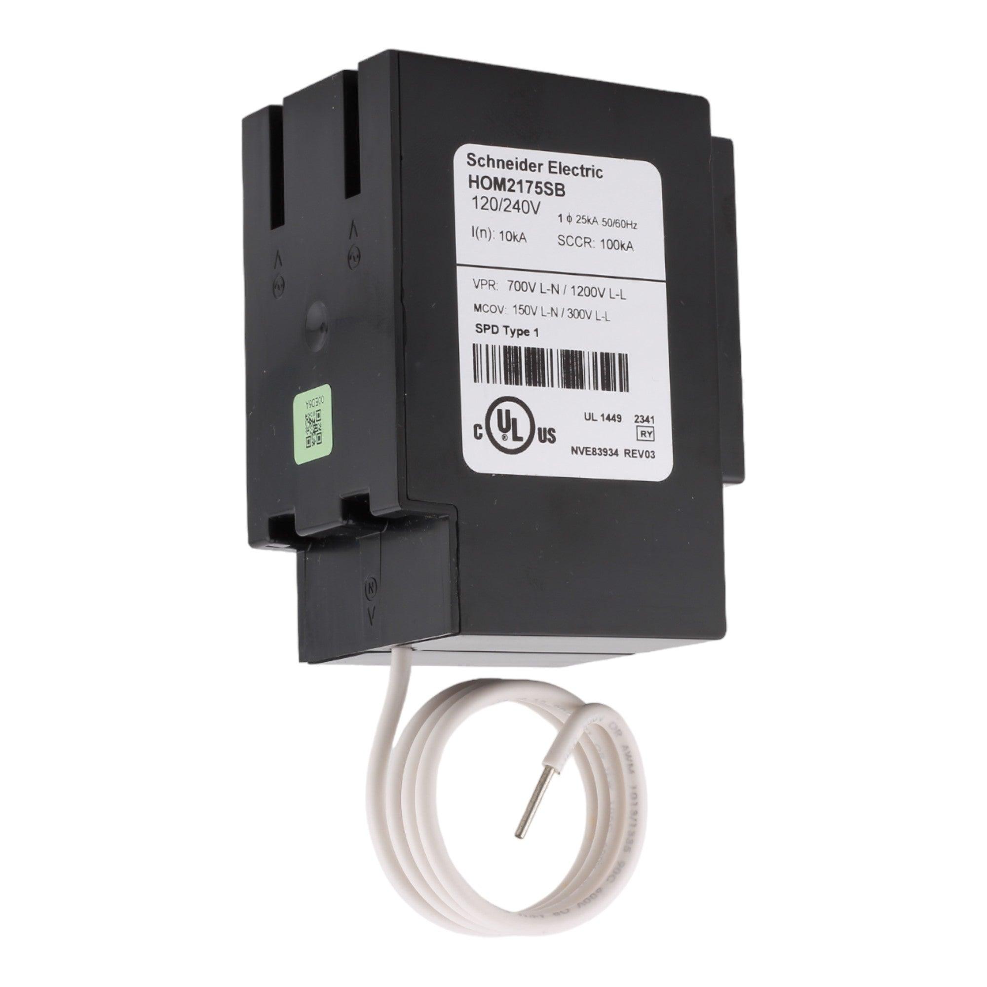 Square D HOM2175SB, 25kA, 120/240V, Type 1, Whole House Surge Protection Device, Plug-In, for Homeline Load Centers - Image 4