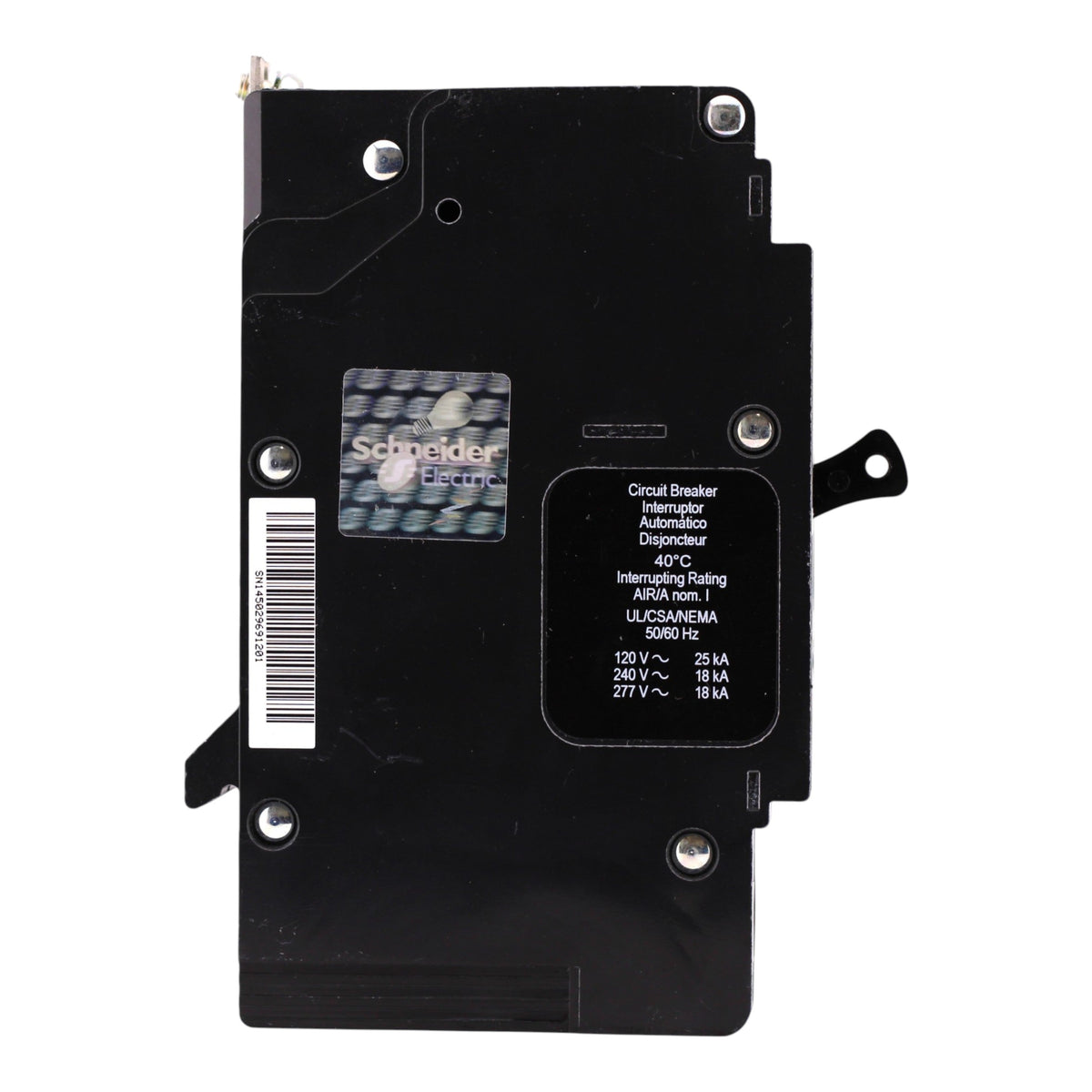 Square D E-Frame, EDB14015, 15A, 1P, 277V, 25kA, Bolt-On, Circuit Breaker - Image 5