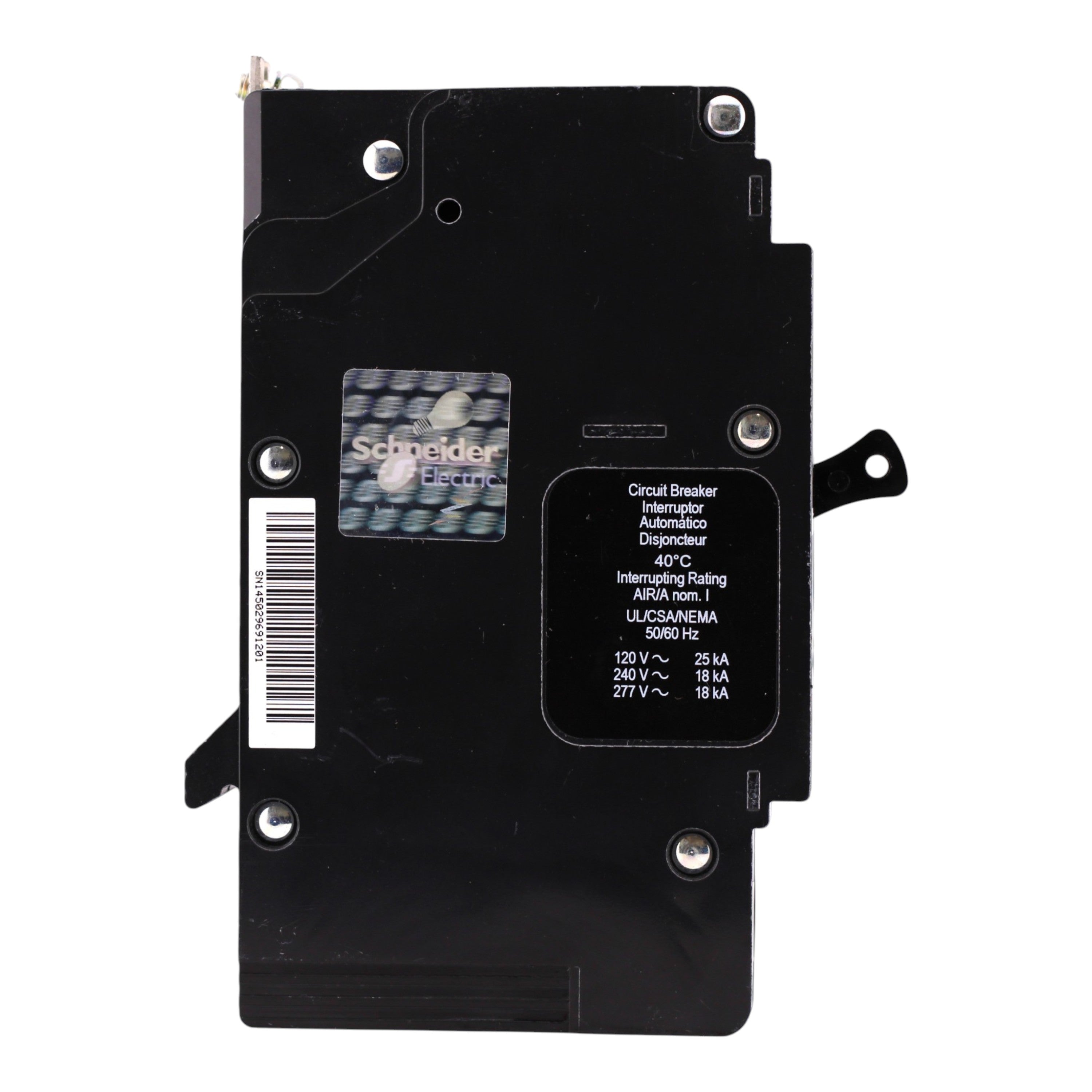 Square D E-Frame, EDB14015, 15A, 1P, 277V, 25kA, Bolt-On, Circuit Breaker - Image 5
