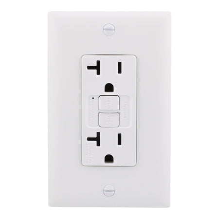 Legrand 2097TRW, 20A, 125V, GFCI Receptacle, Tamper-Resistant, Self-Test, SafeLock® Protection, White