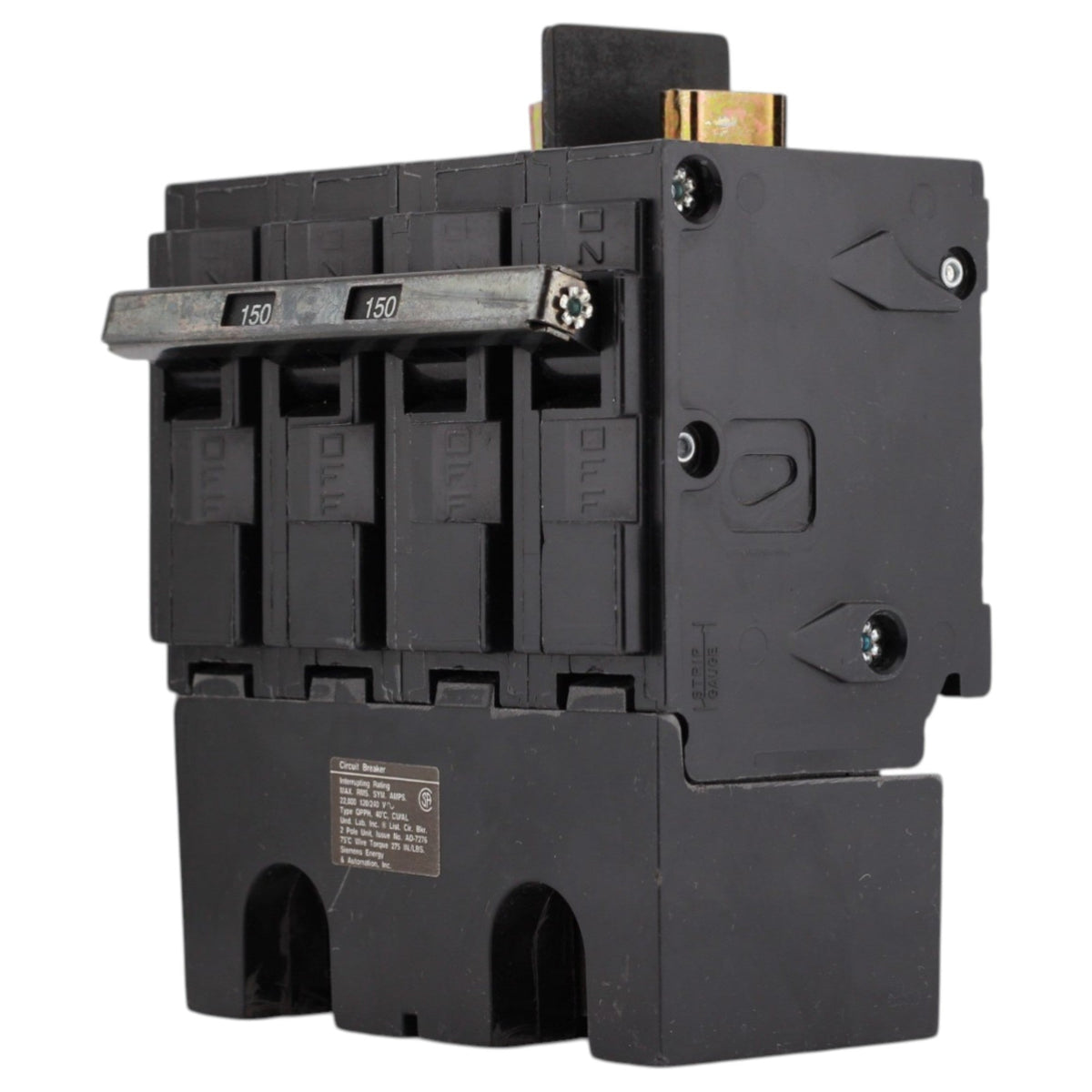 Siemens QP, Q2150BH, 150A, 2P, 120/240V, Thermal Magnetic, Circuit Breaker - Image 6
