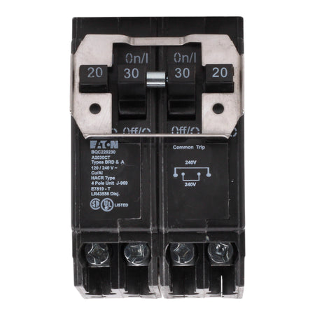 Eaton BR BQC220230 20/30A 4P 120/240V Quadplex CTL Plug-On Circuit Breaker - Image 3
