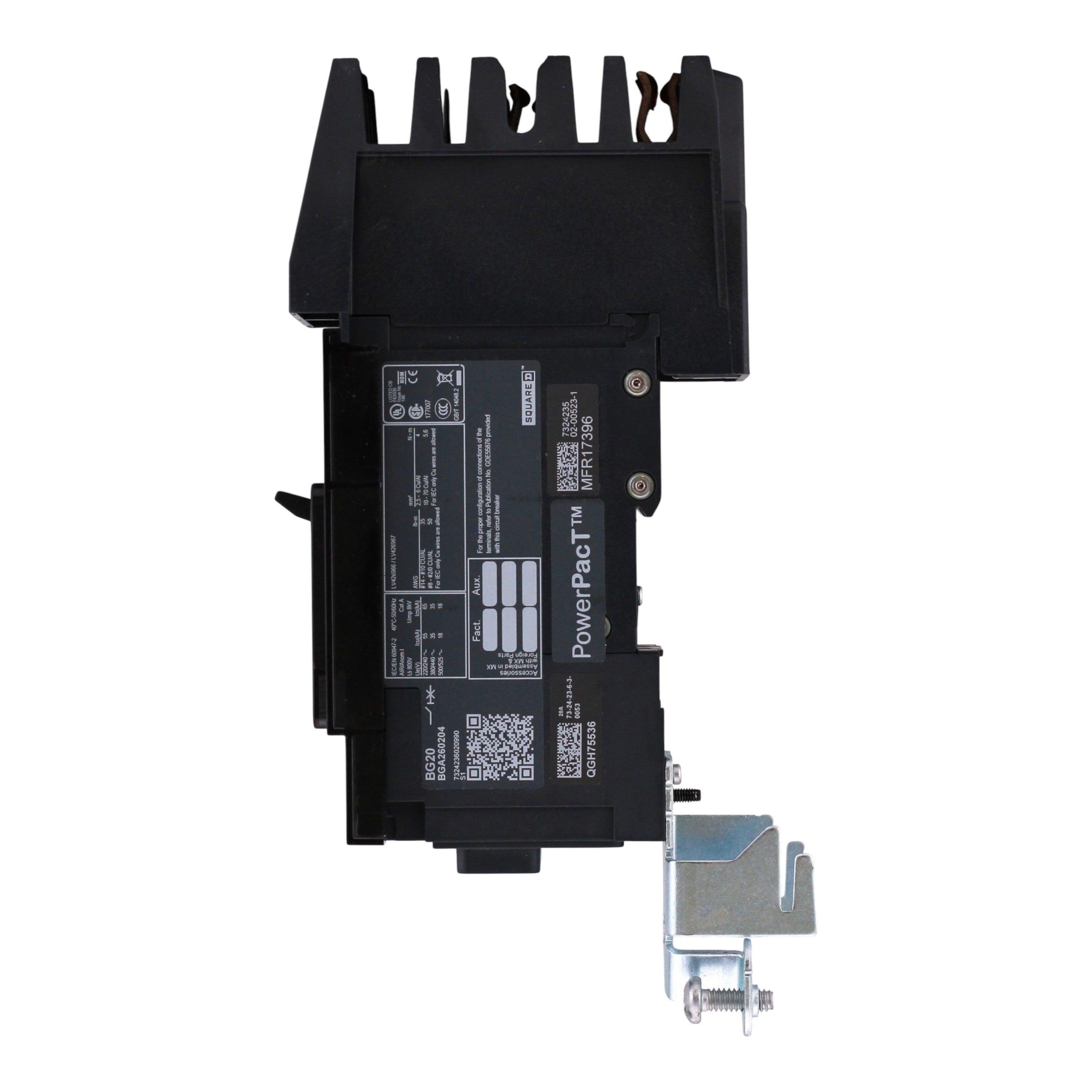 Square D PowerPacT B, BGA260204, 20A, 2P, 600Y/347VAC, Thermal Magnetic, I-Line, Circuit Breaker - Image 7