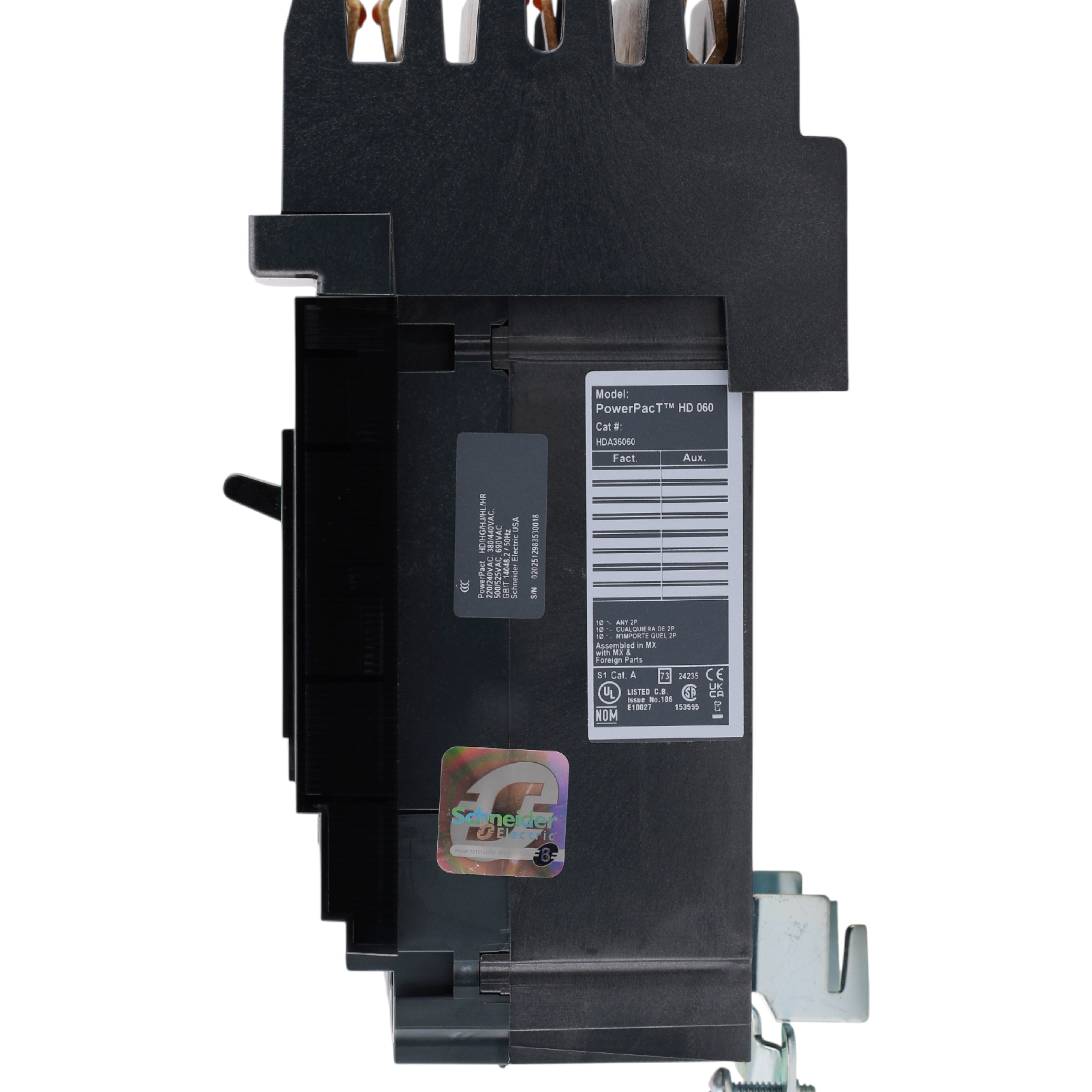 Square D HDA36060 Circuit breaker, PowerPacT H, 60A, 3 pole, 600VAC, 14kA, I-Line, ABC - Image 7