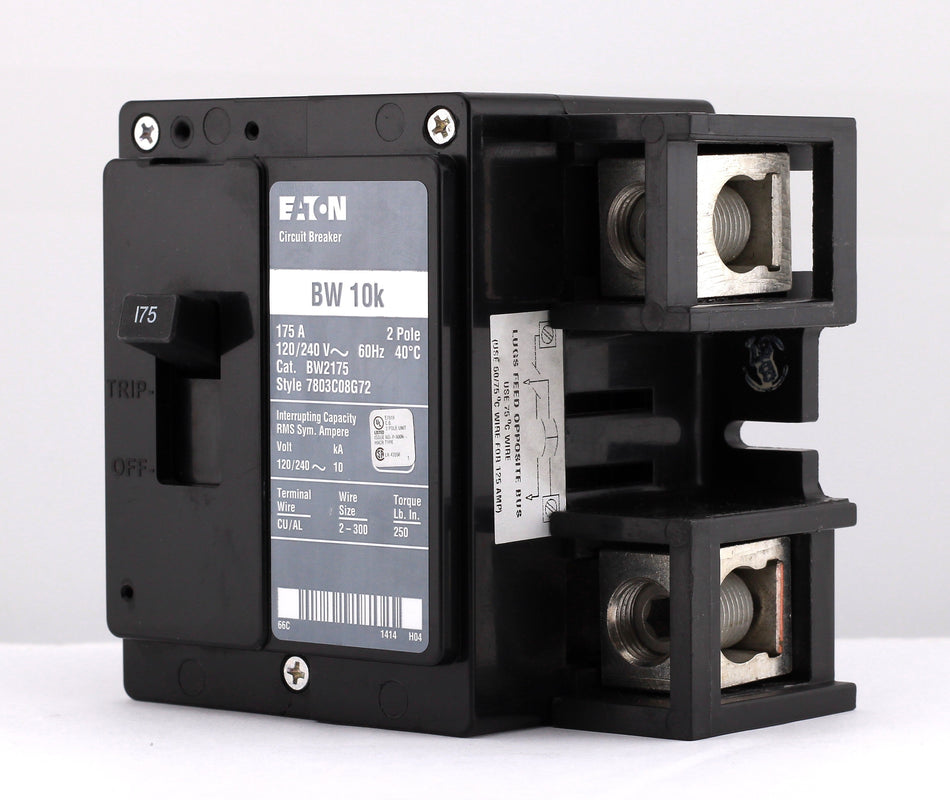 Eaton BR BW2175 175A 2P 120/240V Main Circuit Breaker - Image 2