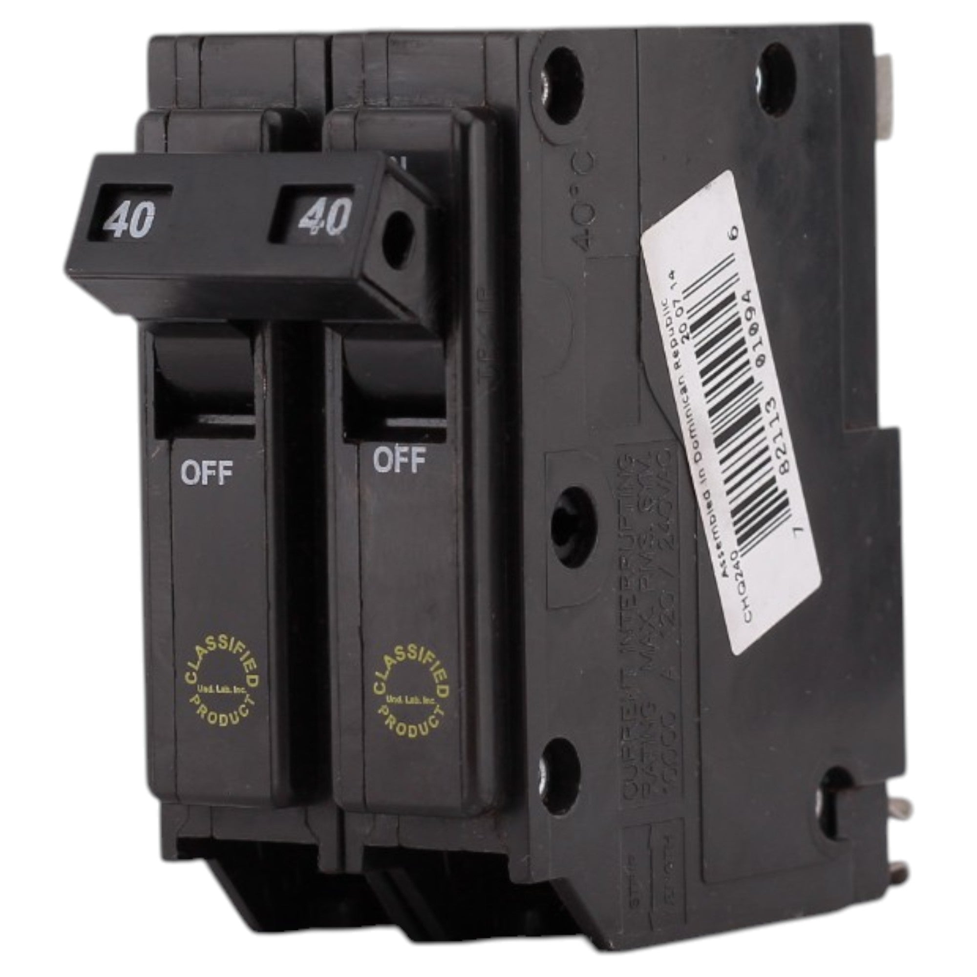 Eaton CHQ, CHQ240, 40A, 2P, 120/240V, Classified Replacement, Circuit Breaker - Image 3
