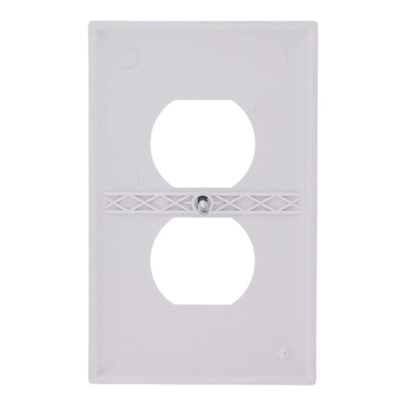 Pass & Seymour TradeMaster, TP8W, 1-Gang, Nylon Wall Plate, Duplex Receptacle, White - Image 6