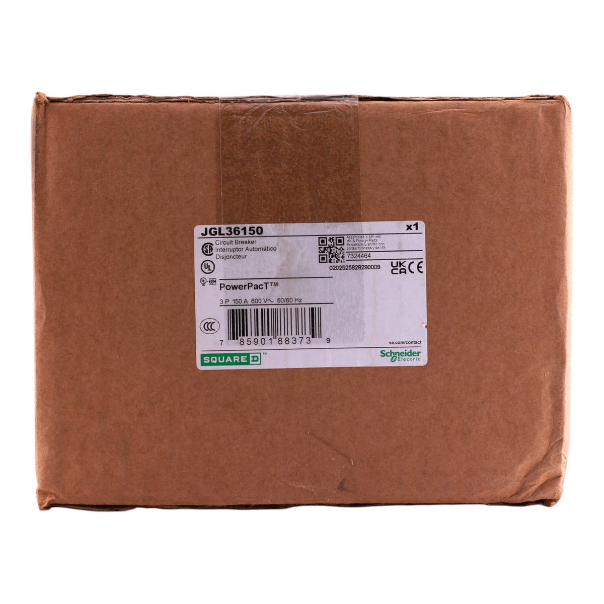 Square D PowerPacT J, JGL36150, 150A, 3P, 600V, 18kA, Lug-Lug, Circuit Breaker - Image 3