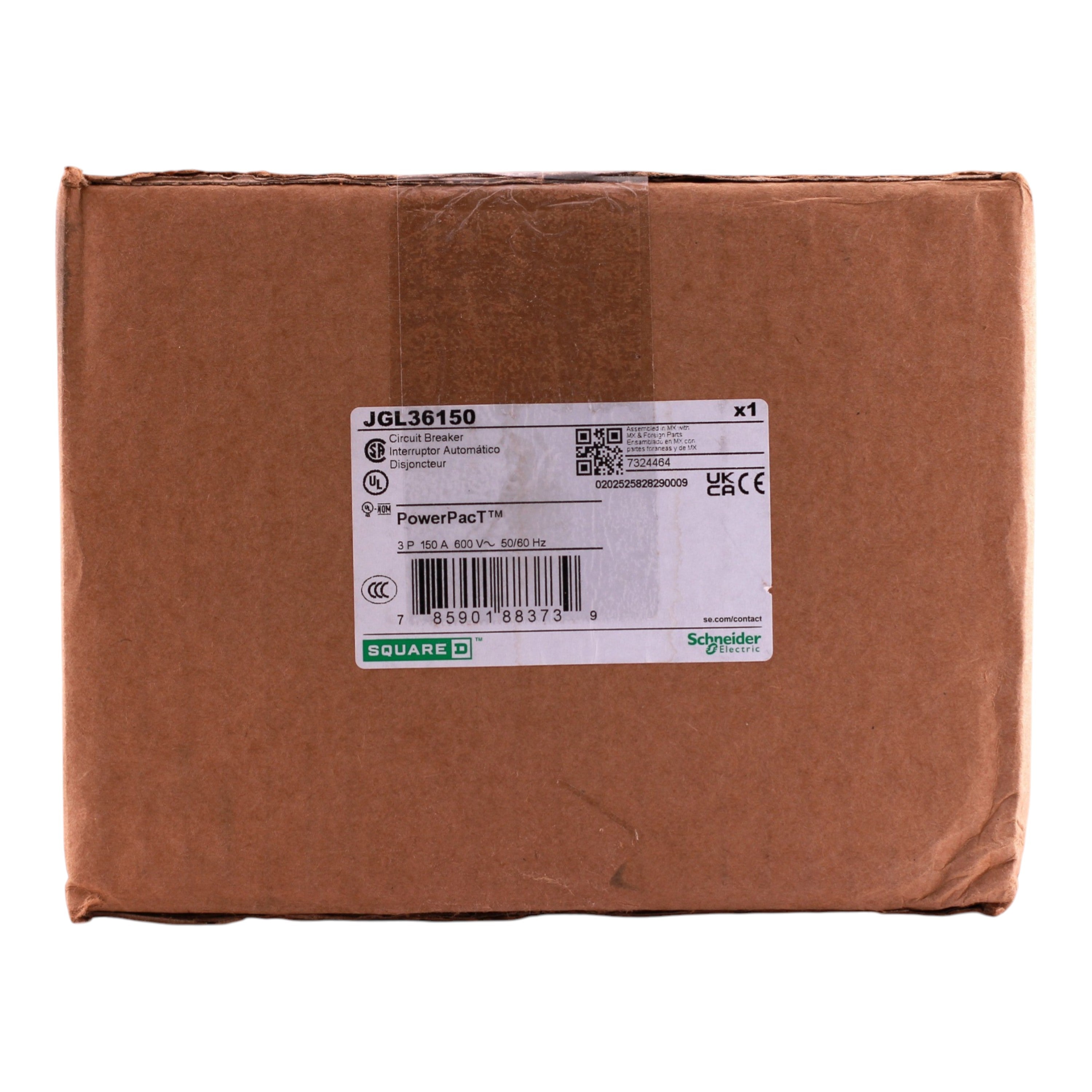 Square D PowerPacT J, JGL36150, 150A, 3P, 600V, 18kA, Lug-Lug, Circuit Breaker - Image 3