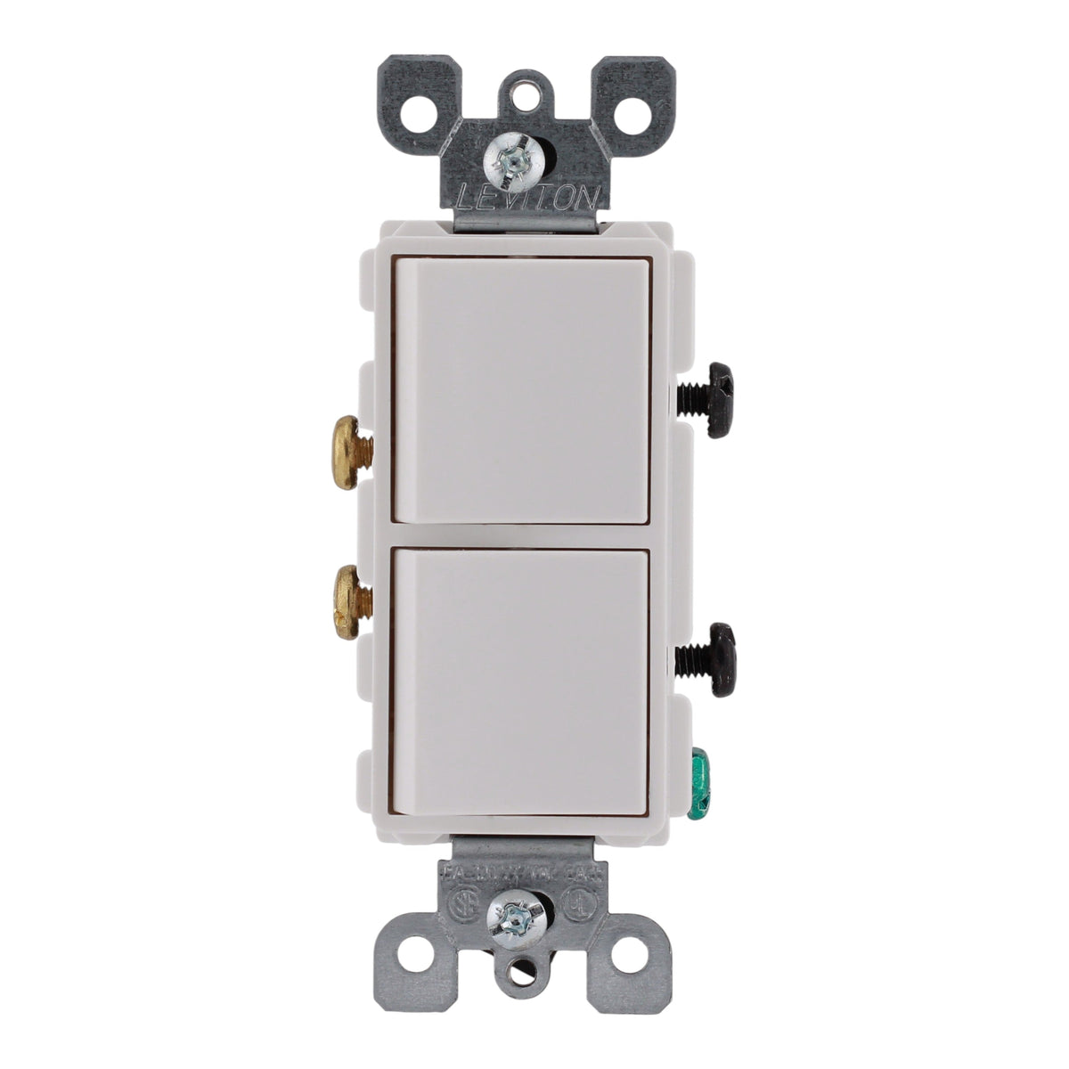 Leviton Decora 5634-W 15A Single-Pole / Single-Pole Combination Switch White - Image 5