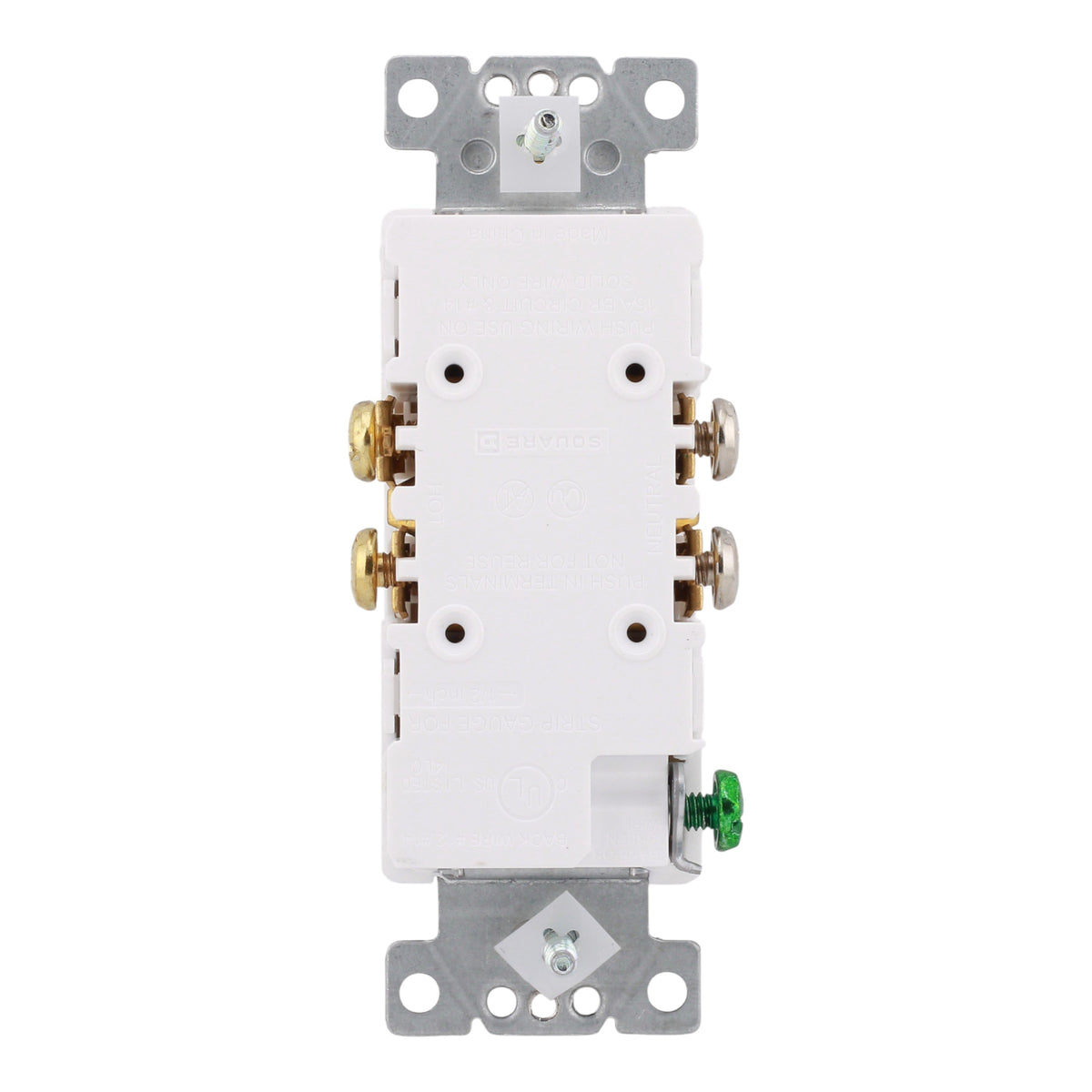 Square D X Series SQR44101WH 15A 125V Tamper Resistant Duplex Outlet White - Image 7