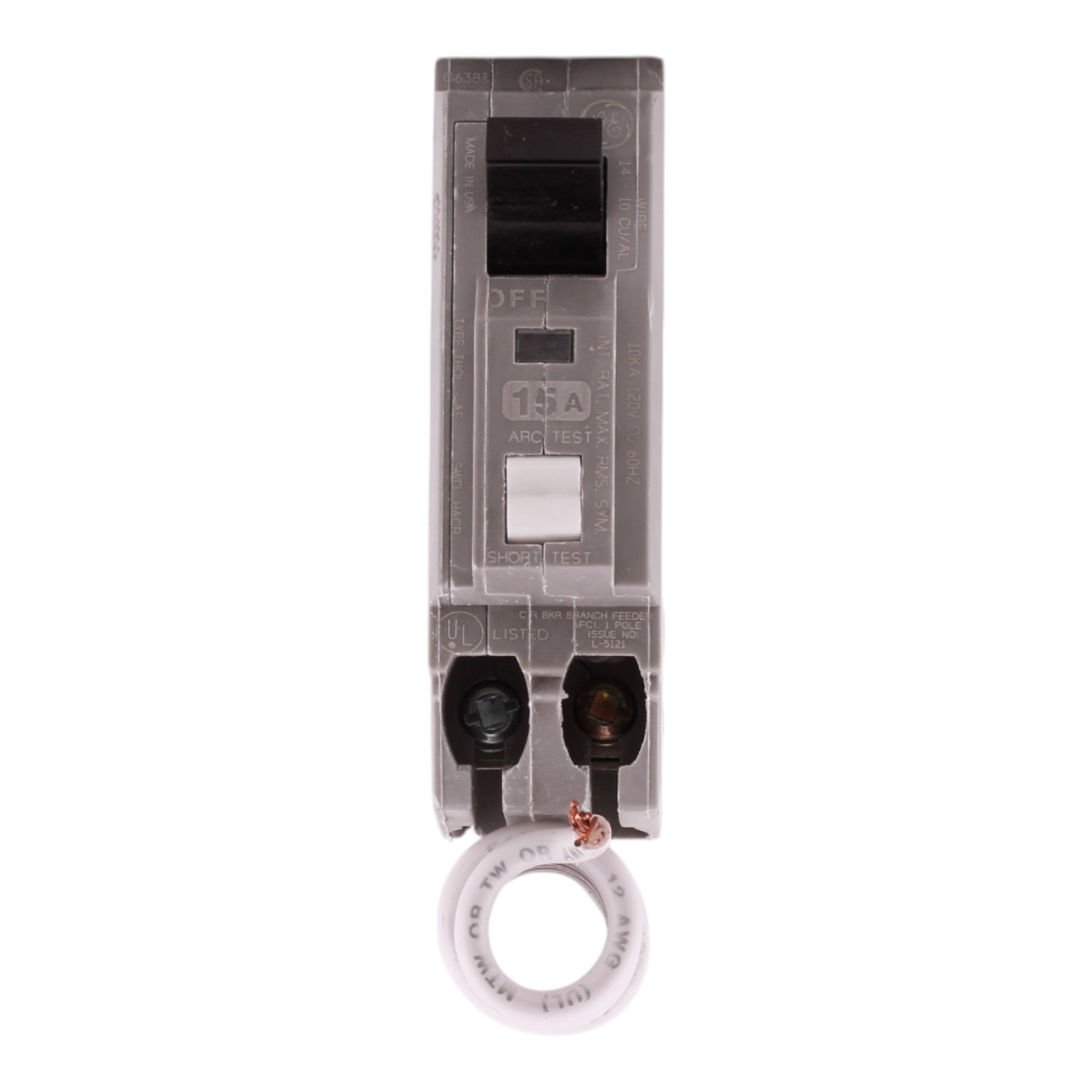 GE Q-Line THQL1115AF 15A 1P 120V AFCI Pigtail Neutral Circuit Breaker - Image 4