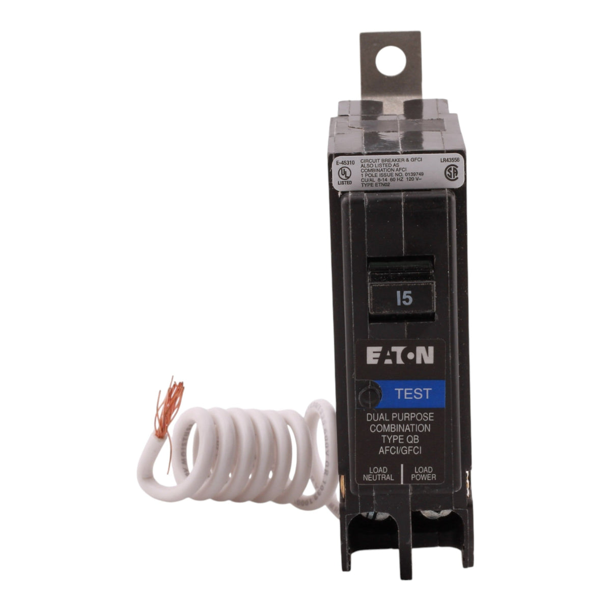 Eaton QB QB1015AFGF 15A 1P 120V AFCI/GFCI Bolt-On Circuit Breaker - Image 2