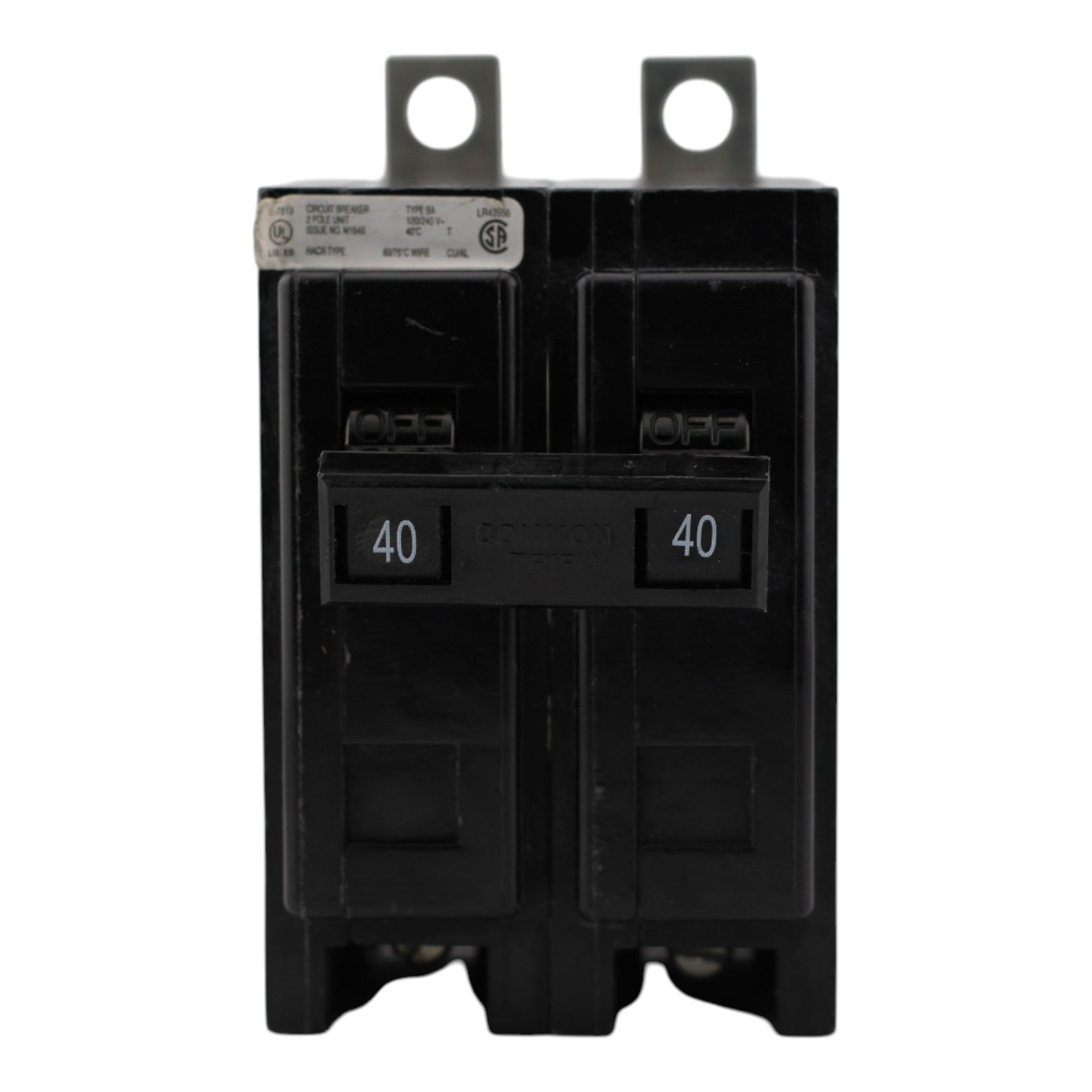 Eaton BAB2040 40A 2P 120/240V Thermal-Magnetic Circuit Breaker - Image 2