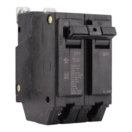 GE Q-Line, THQB2115, 15A, 2P, 120/240V, Bolt-On, Circuit Breaker