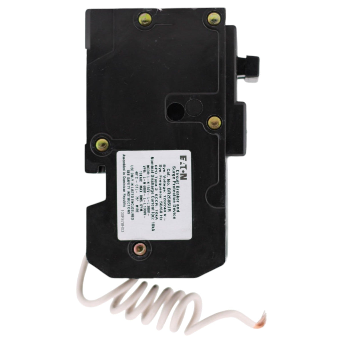 Eaton BR, BR250SUR, 50A, 2P, 120/240V, Surge Breaker, Plug-In, Circuit Breaker - Image 7