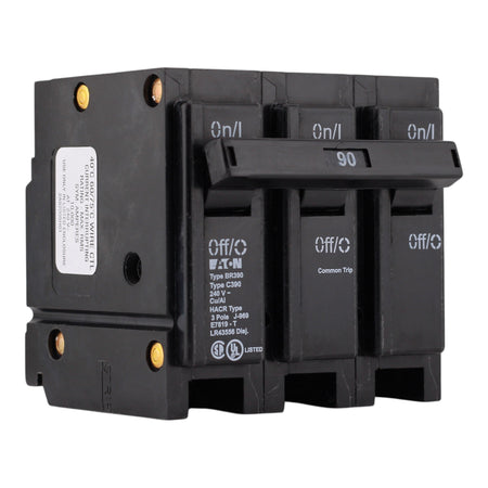 Eaton BR, BR390, 90A, 3P, 240V, Thermal Magnetic, Circuit Breaker
