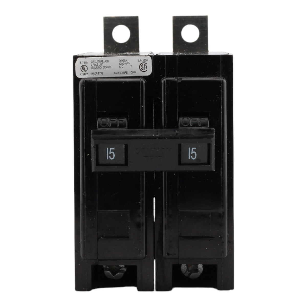 Eaton BAB2015 15A 2P 120/240V Thermal-Magnetic Circuit Breaker - Image 2