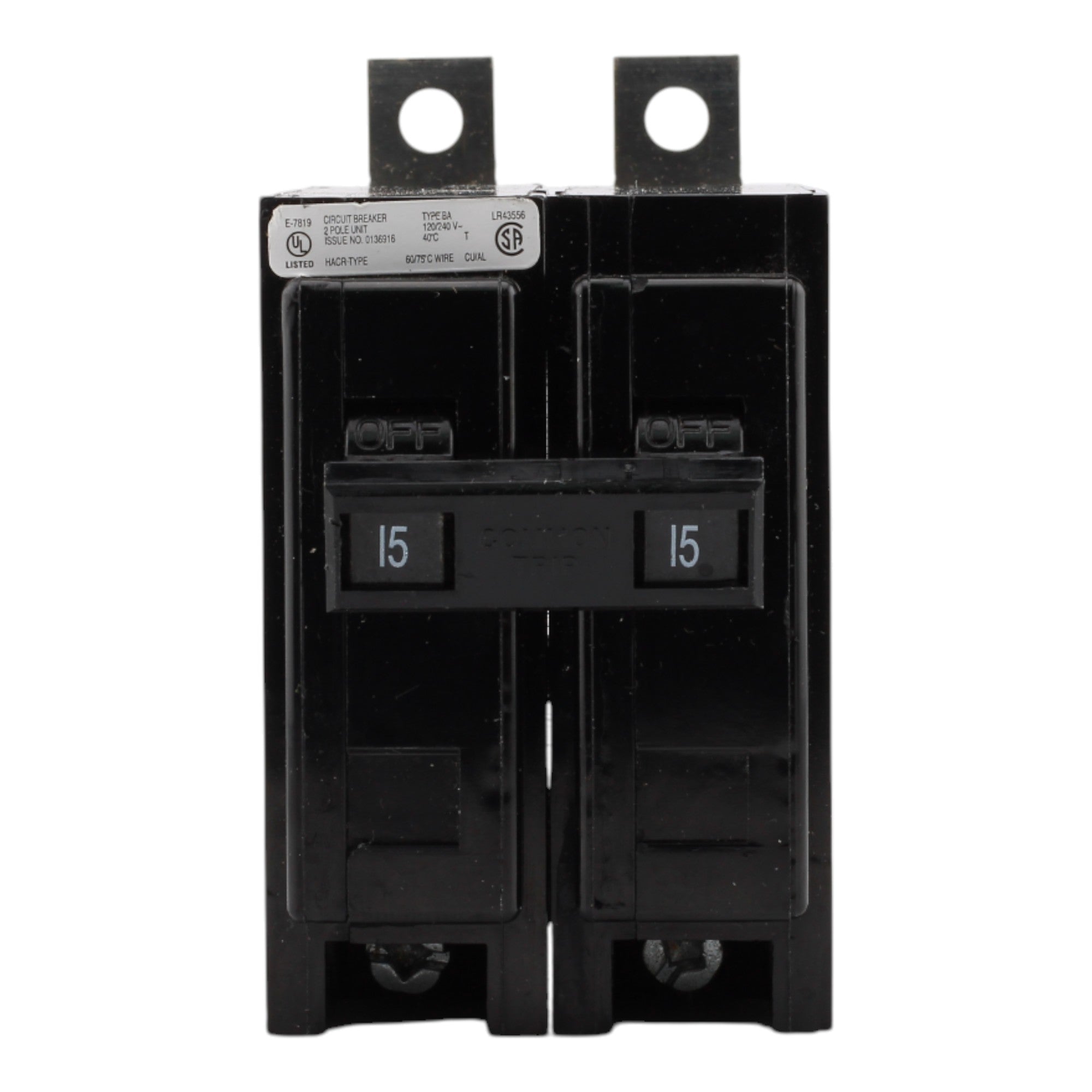 Eaton BAB2015 15A 2P 120/240V Thermal-Magnetic Circuit Breaker - Image 2