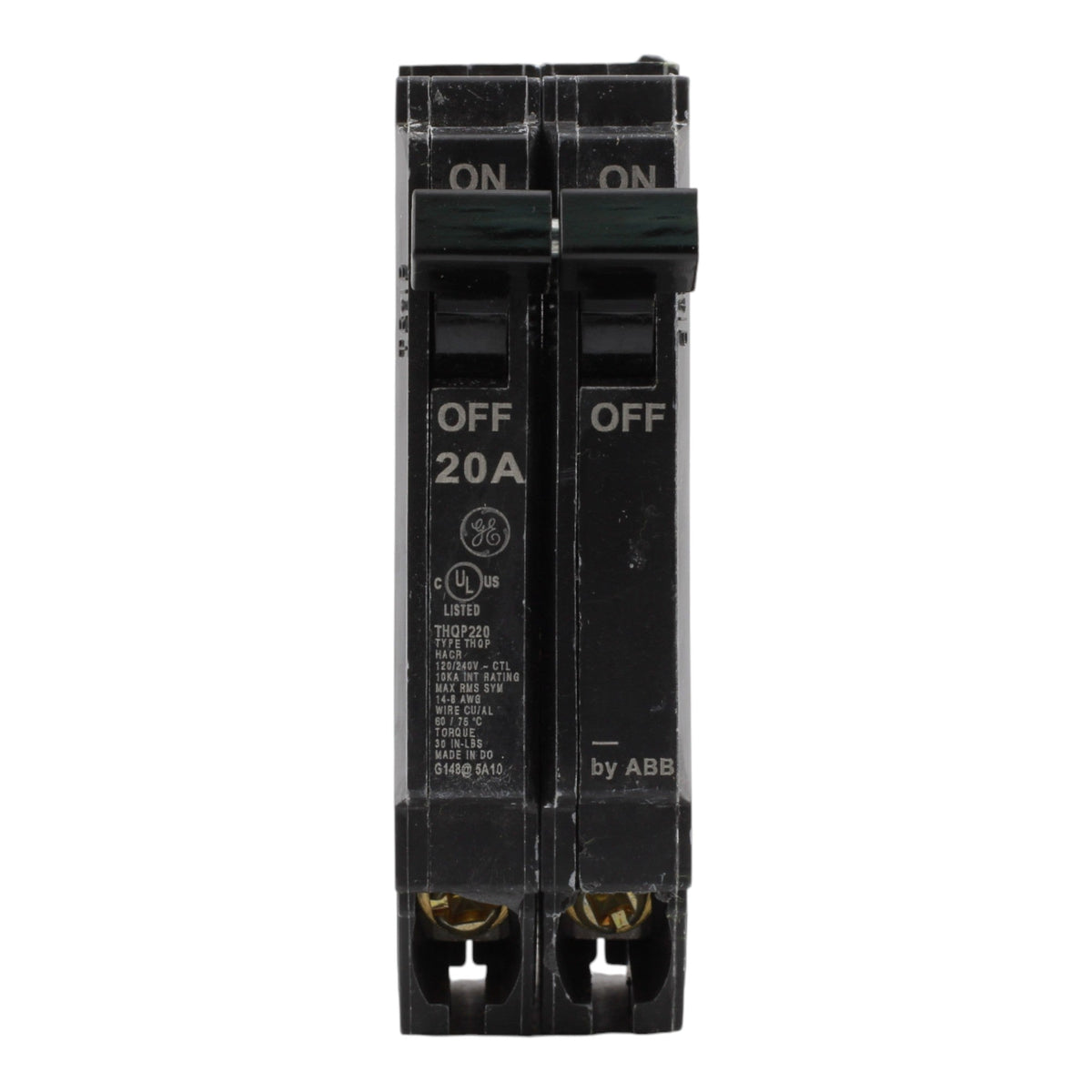 GE THQP220 20A 2P 120/240V Q-Line Thin Plug-In Circuit Breaker - Image 2