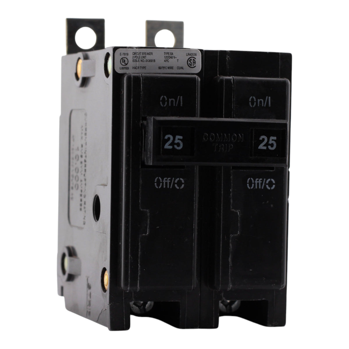 Eaton BAB, BAB2025, 25A, 2P, 120/240V, Bolt-On, Circuit Breaker - Image 9