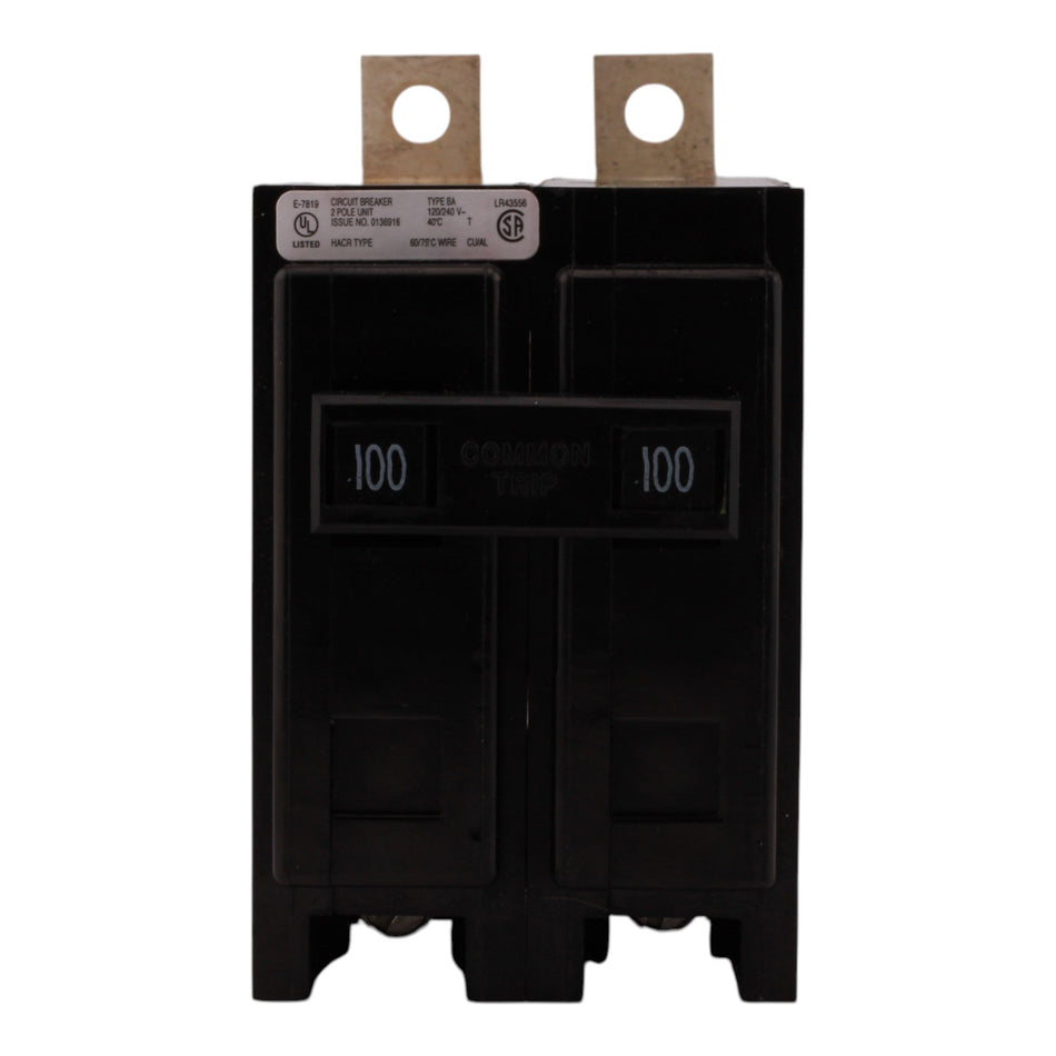Eaton BAB2100 100A 2P 240V 10kAIC Bolt-On Circuit Breaker - Image 2