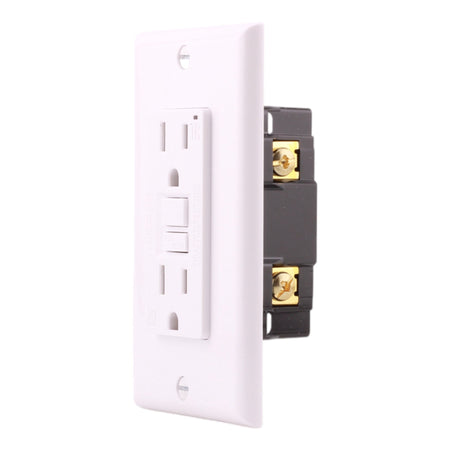 Aida 15A GFCI Receptacle w/ LED, Self-Test, TR, 120V, White