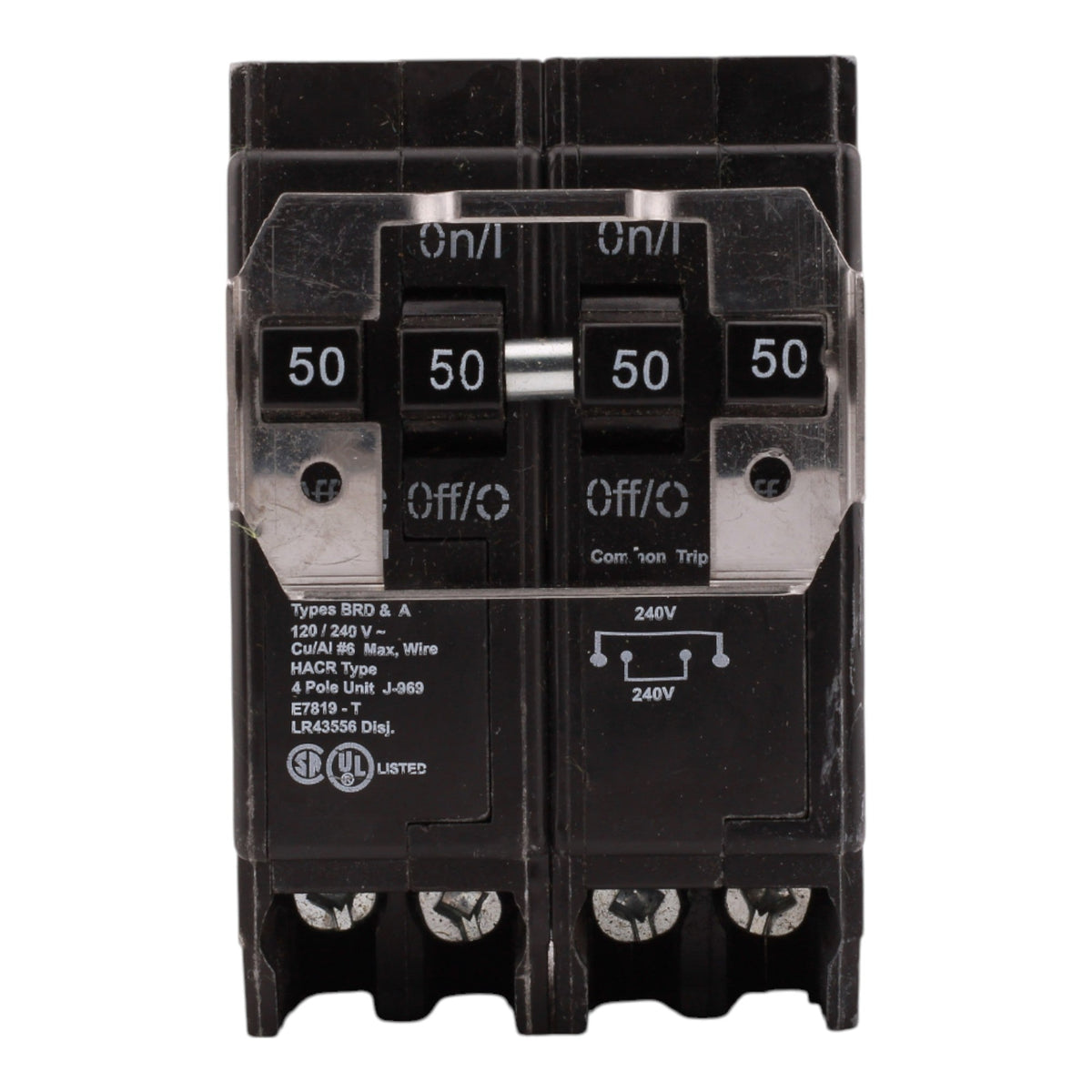Eaton BQC250250 50A-50A 4P 120/240V Quadplex Circuit Breaker - Image 2