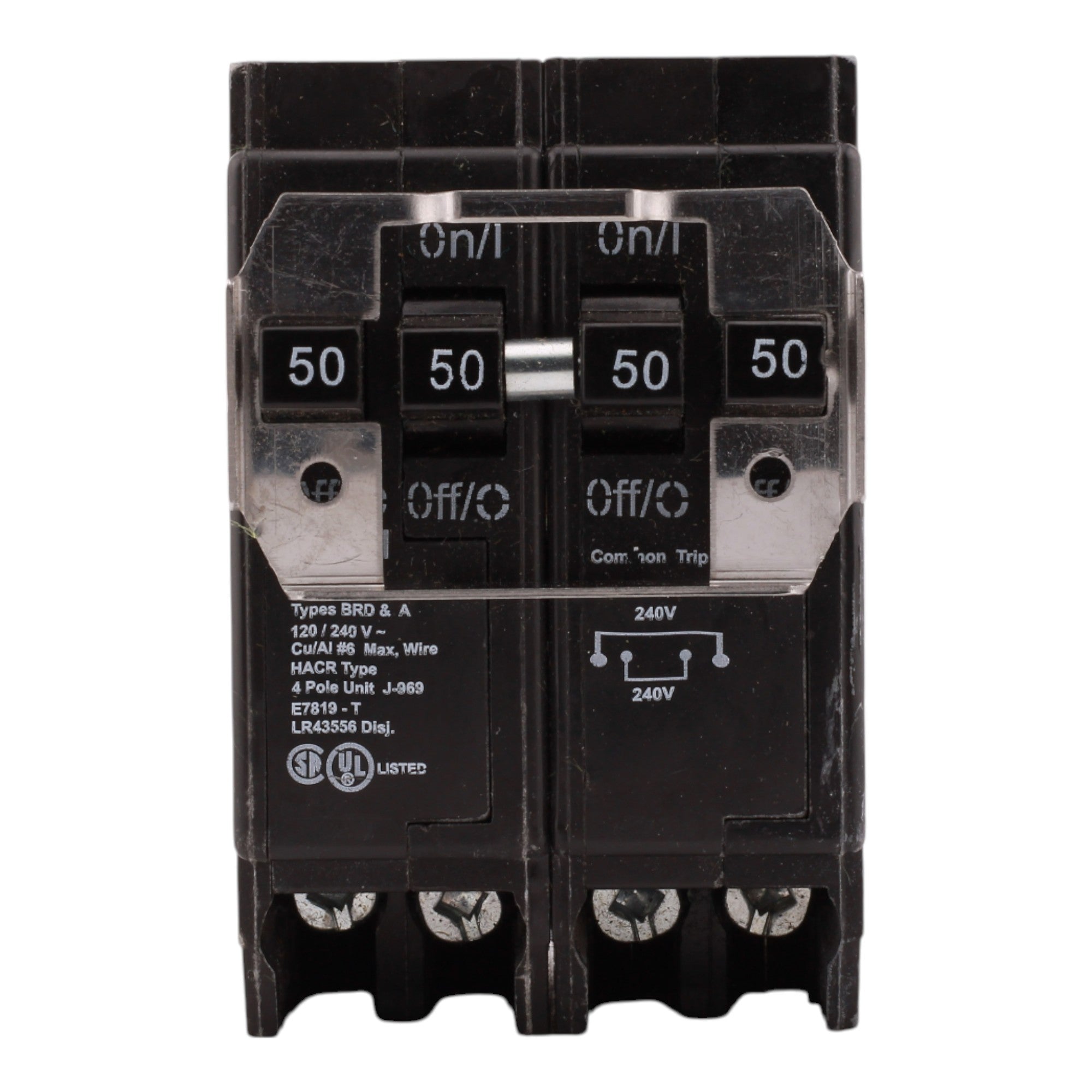 Eaton BQC250250 50A-50A 4P 120/240V Quadplex Circuit Breaker - Image 2
