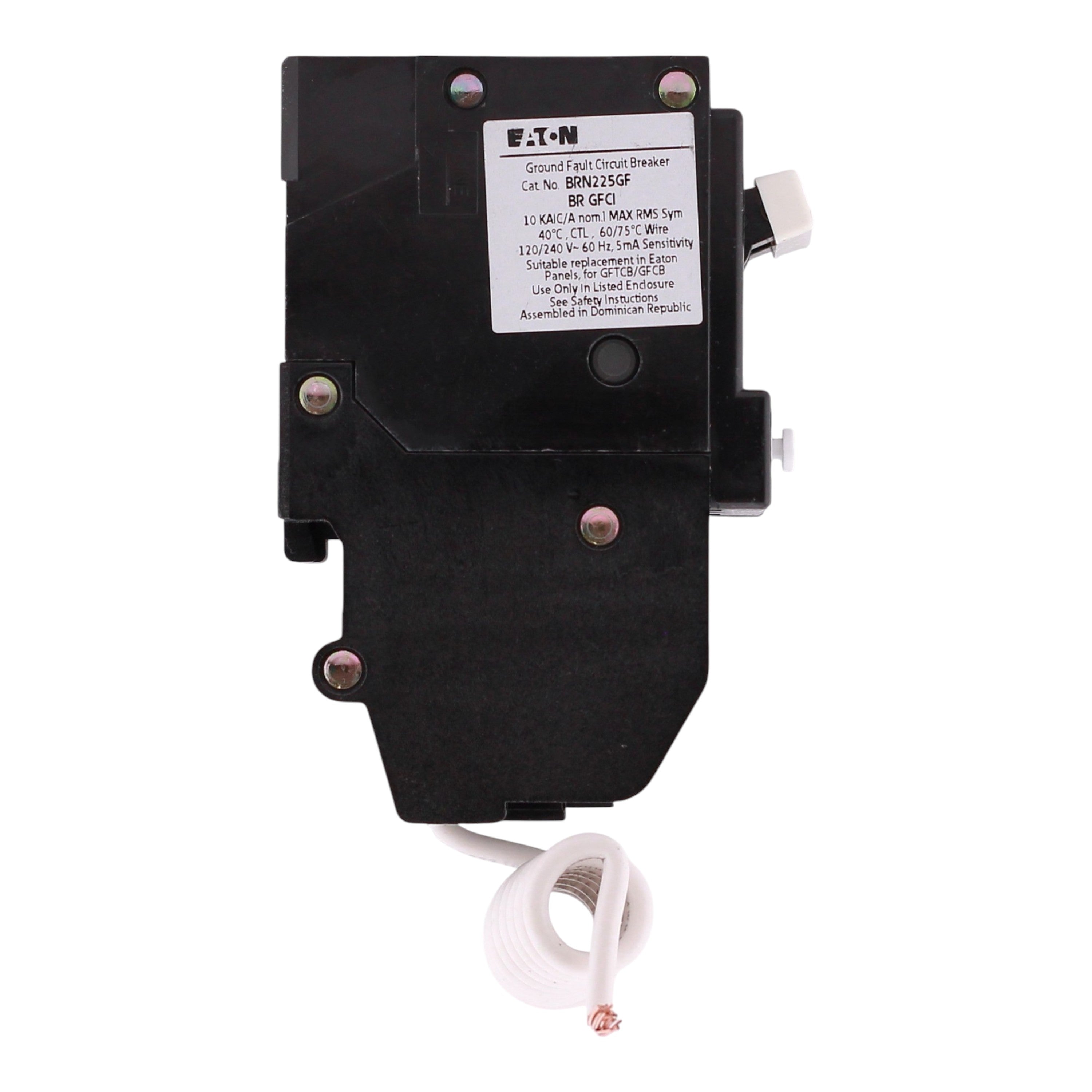 Eaton BR, BRN225GF, 25A, 2P, 120/240V, GFCI, Pigtail Neutral, Circuit Breaker - Image 9