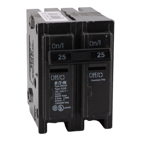 Eaton BR225 25 Amp Double Pole 240V Plug-In Standard Trip Circuit Breaker UL - Image 2