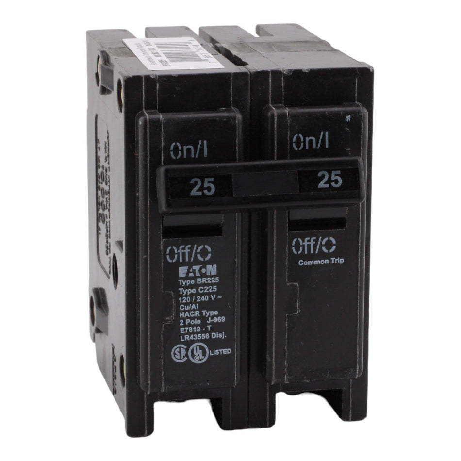 Eaton BR225 25 Amp Double Pole 240V Plug-In Standard Trip Circuit Breaker UL - Image 2