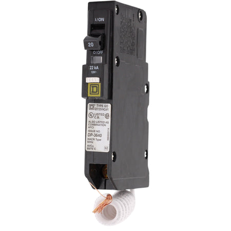 Square D QO, QO120VHCAFI, 20A, 1P, 120/240V, AFCI, Pigtail Neutral, Circuit Breaker - Image 3
