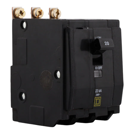 Square D QO QOB320VH 20A 3P 120/240V 22kA Bolt-On Circuit Breaker