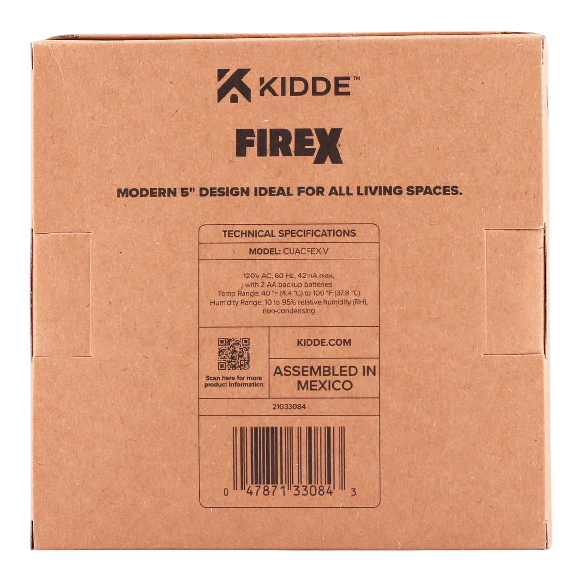 Kidde FireX CUACFEX-V Hardwired, 120V AC, Combo Smoke & CO Alarm, Voice, AA Backup, Interconnectable - Image 4