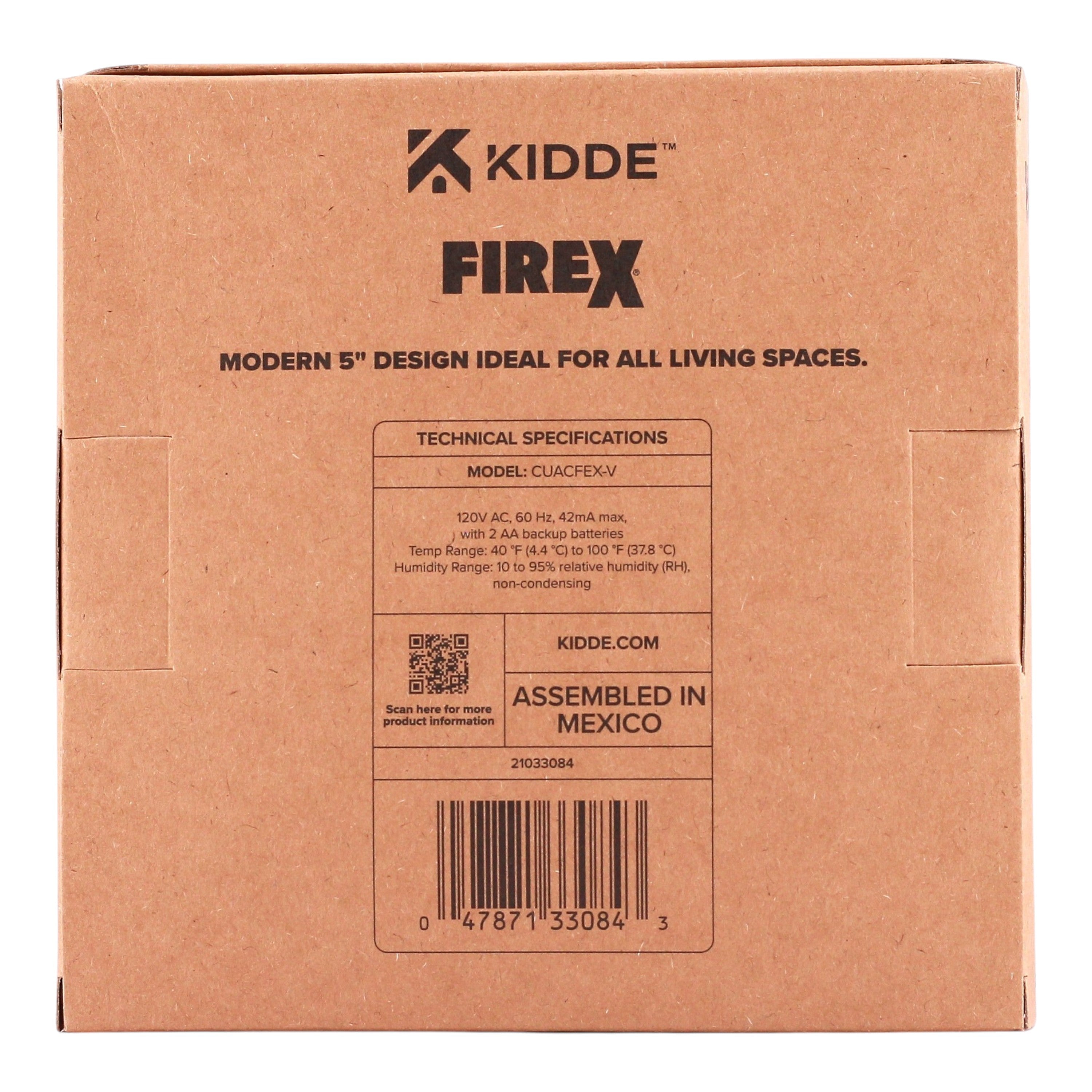 Kidde FireX CUACFEX-V Hardwired, 120V AC, Combo Smoke & CO Alarm, Voice, AA Backup, Interconnectable - Image 4
