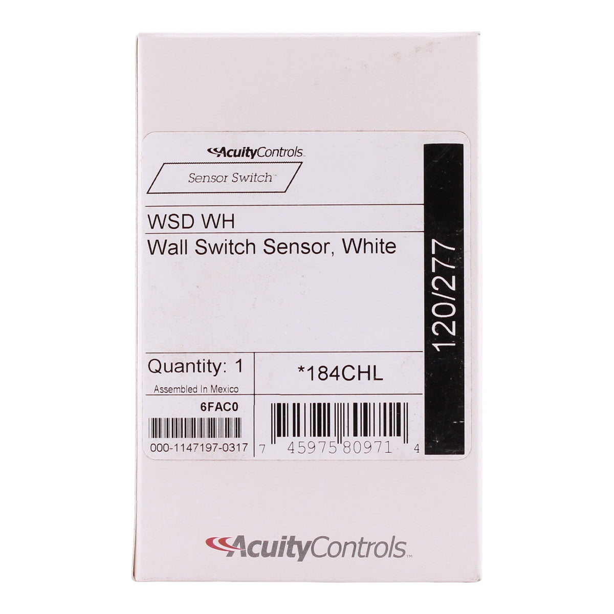 Sensor Switch, WSDWH, 120/277V, PIR Wall Switch Sensor, White - Image 3