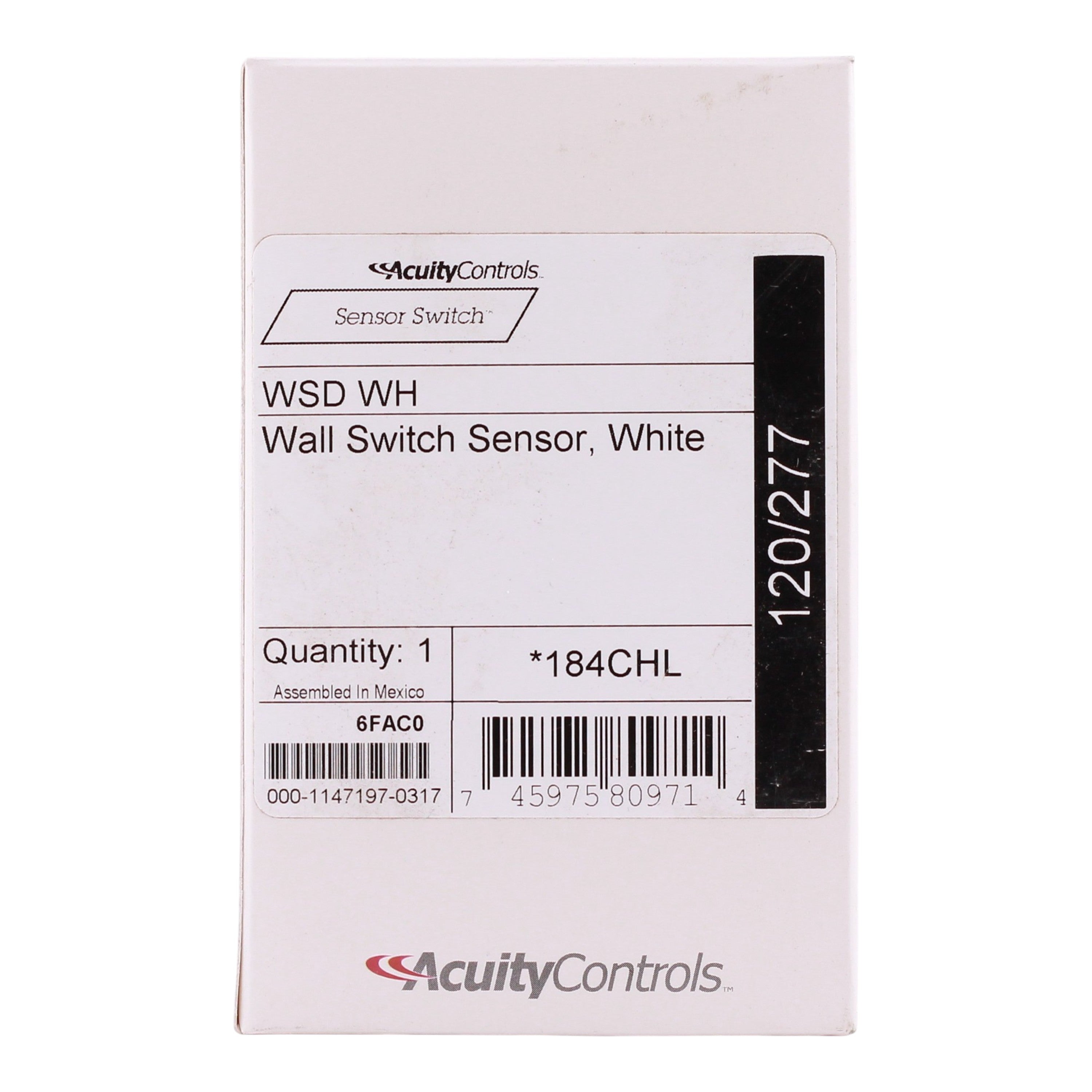 Sensor Switch, WSDWH, 120/277V, PIR Wall Switch Sensor, White - Image 3