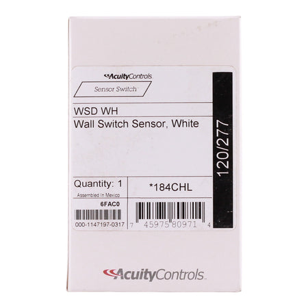 Sensor Switch, WSDWH, 120/277V, PIR Wall Switch Sensor, White - Image 3