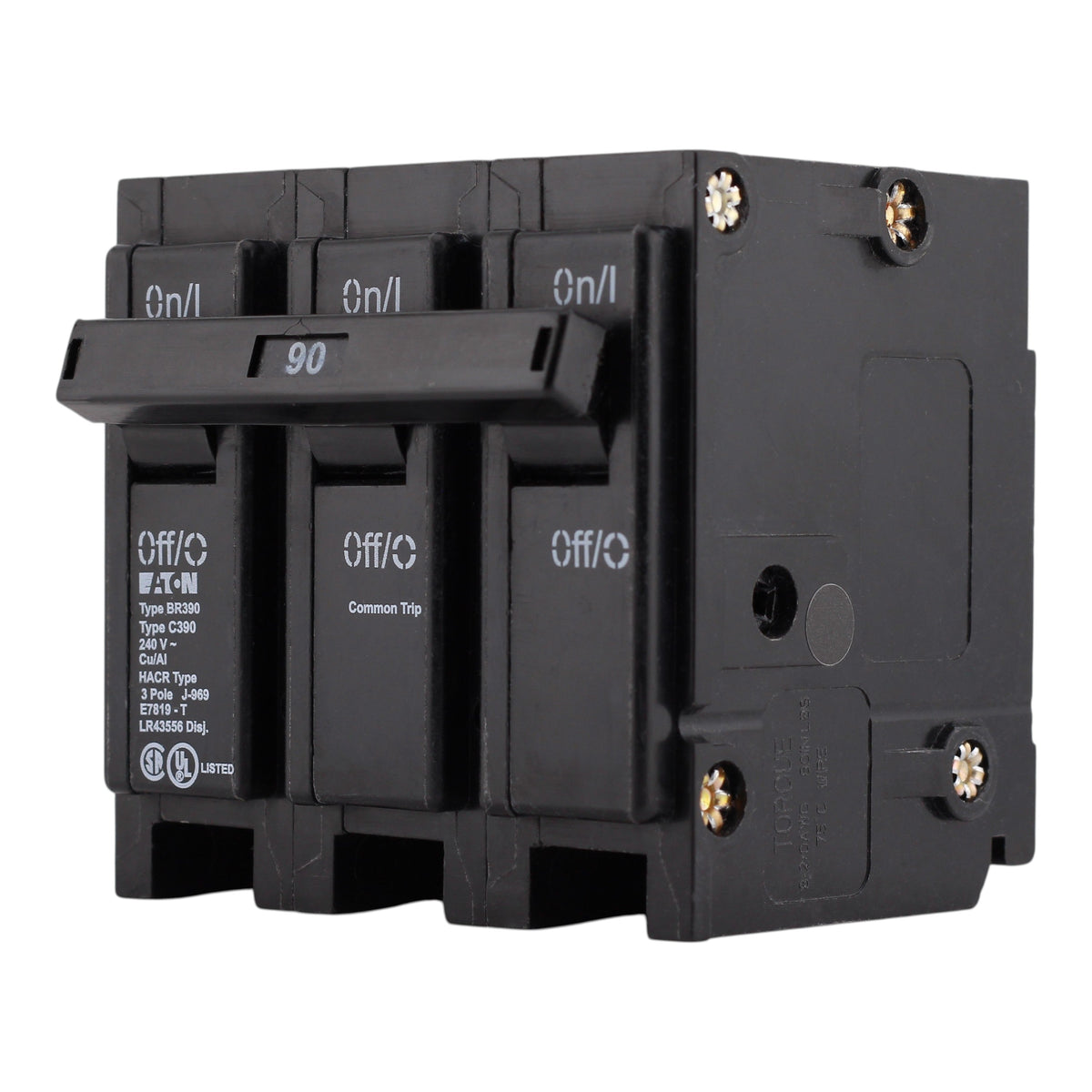 Eaton BR, BR390, 90A, 3P, 240V, Thermal Magnetic, Circuit Breaker - Image 2