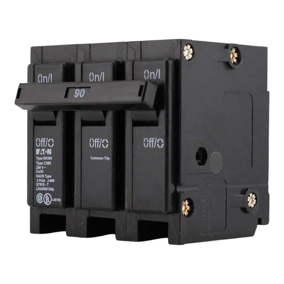 Eaton BR, BR390, 90A, 3P, 240V, Thermal Magnetic, Circuit Breaker - Image 2