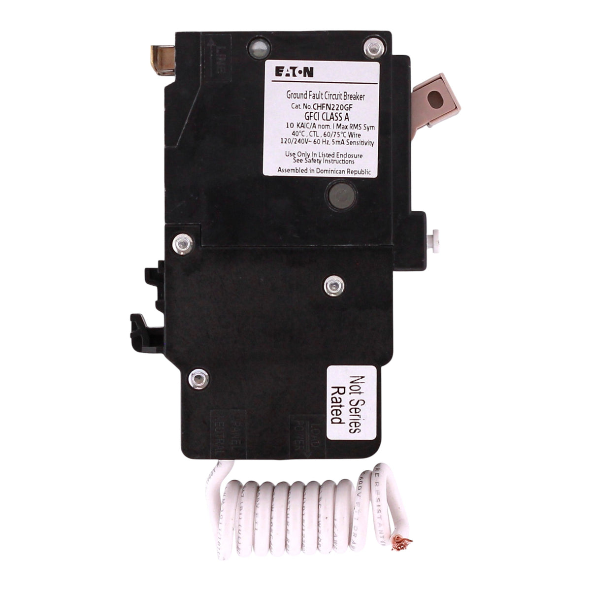 Eaton CH, CHFN220GF, 20A, 2P, 120/240V, GFCI, Pigtail Neutral, Circuit Breaker - Image 7