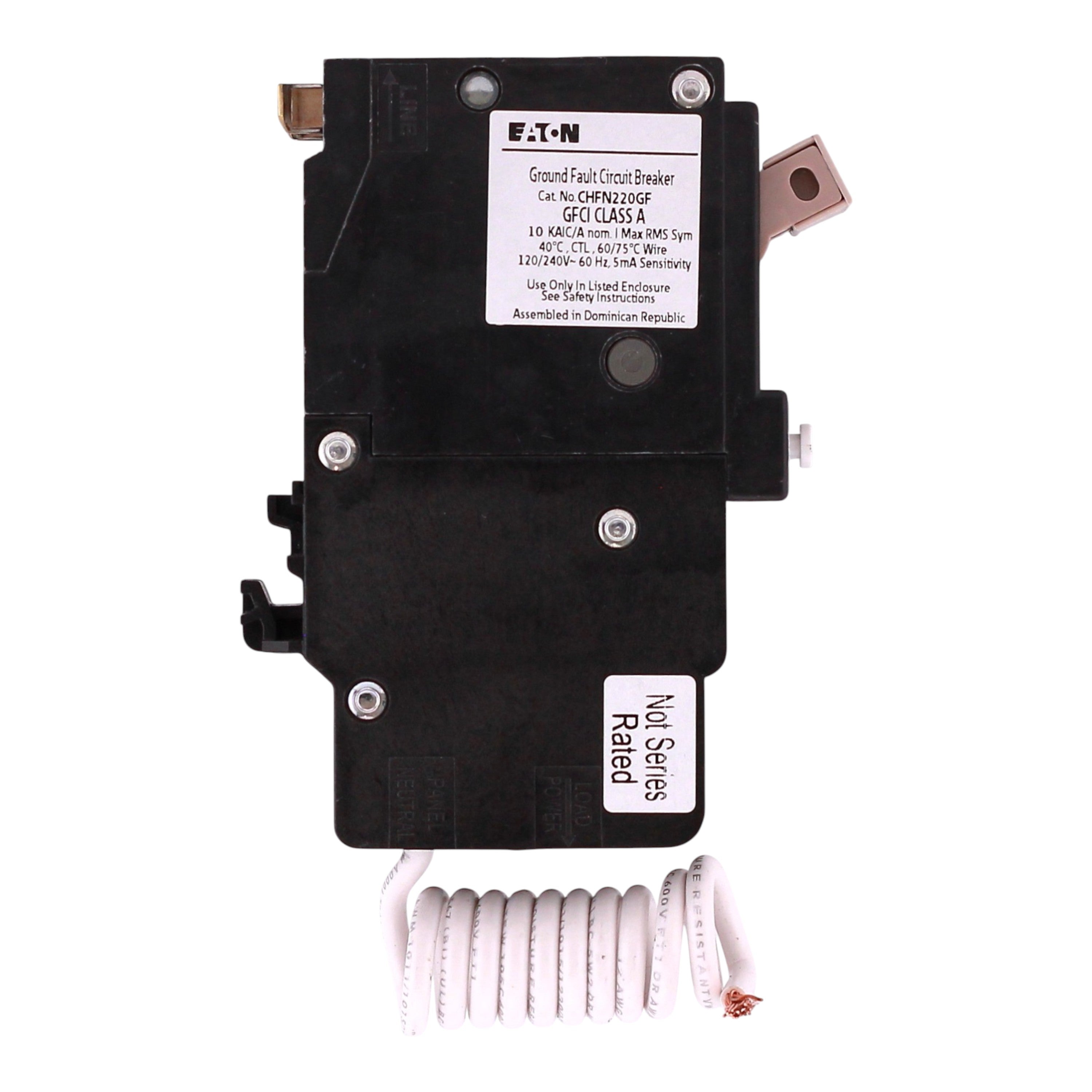 Eaton CH, CHFN220GF, 20A, 2P, 120/240V, GFCI, Pigtail Neutral, Circuit Breaker - Image 7