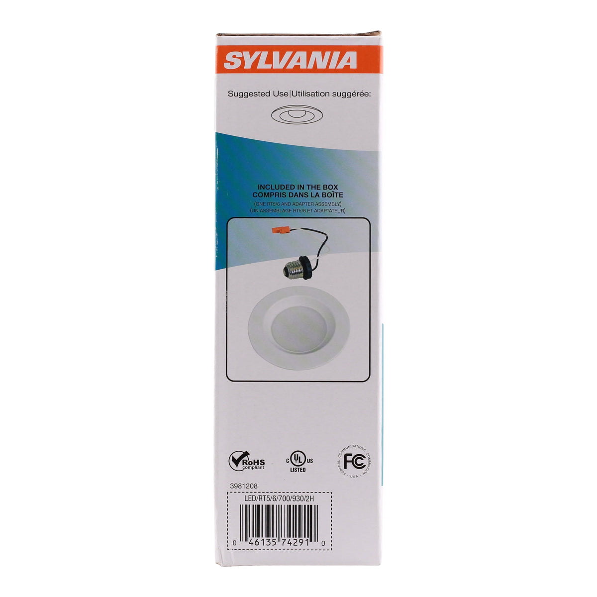 Sylvania LEDRT567009302H 5"/6" 10W 120V 3000K LED Downlight Kit - Image 8