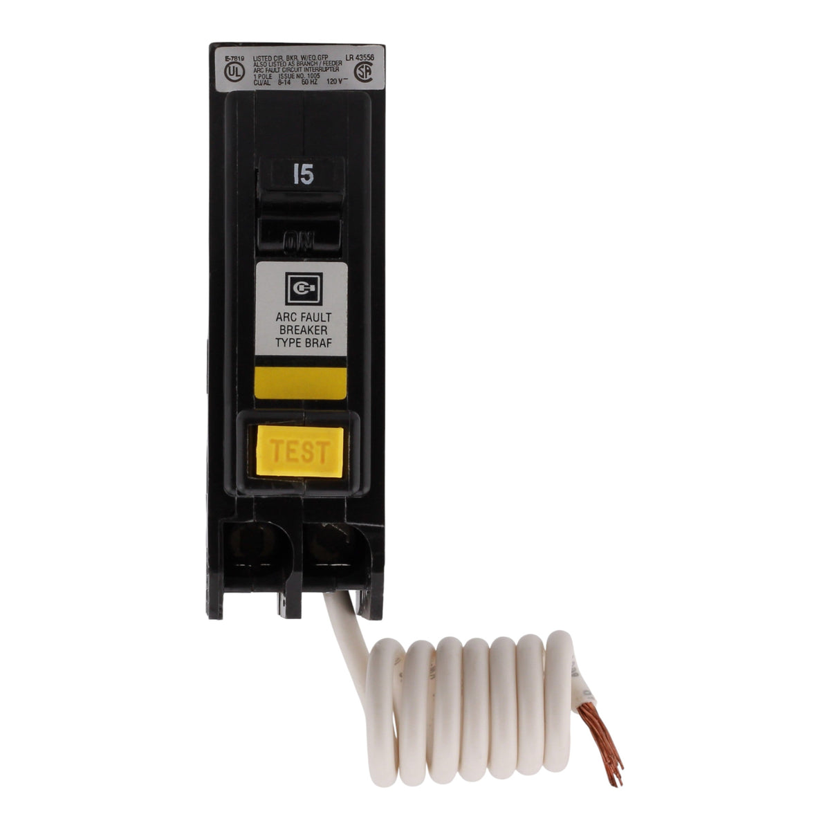 Eaton BR BRC115AF 15A 1P 120V AFCI Pigtail Neutral Circuit Breaker - Image 5