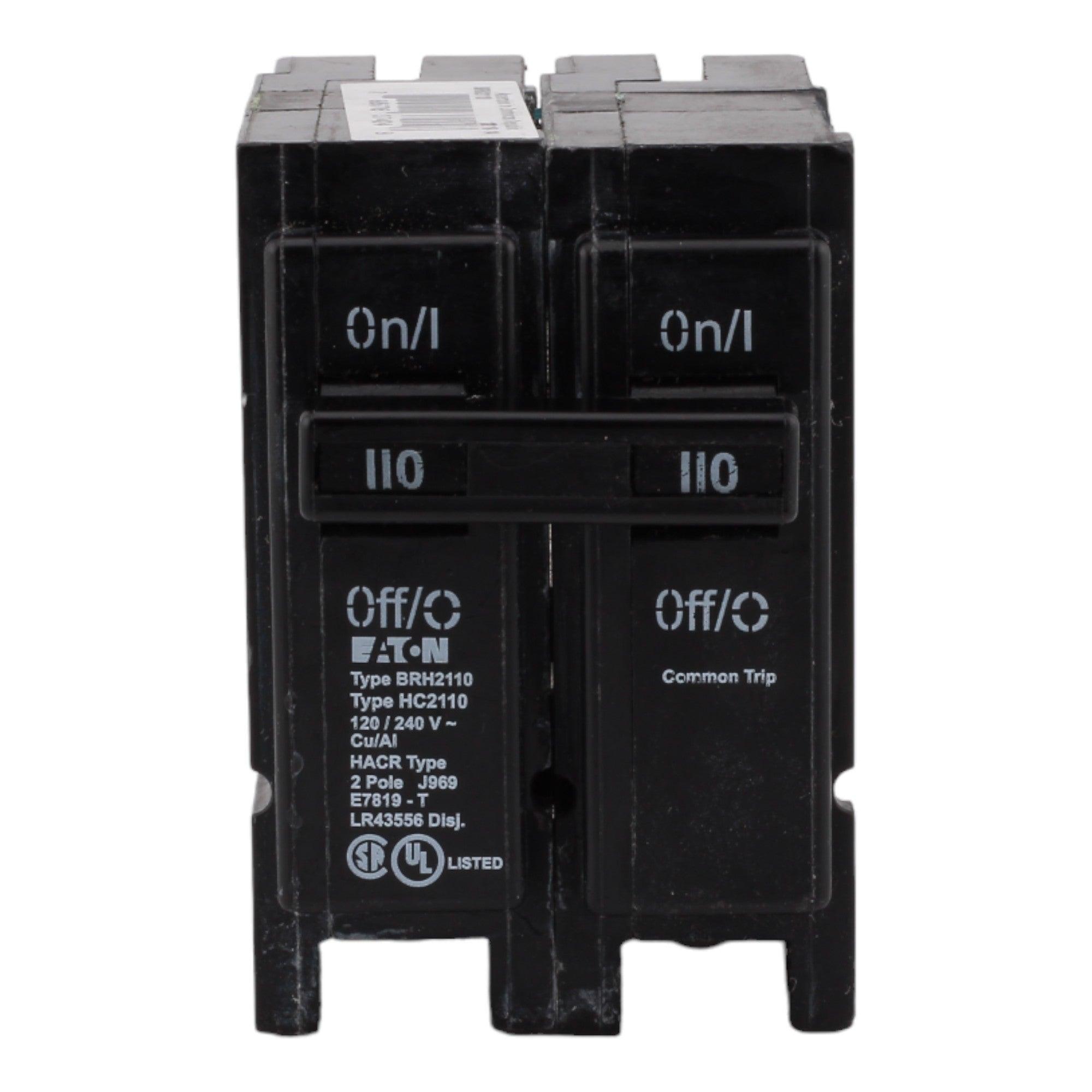 Eaton BRH2110 110 Amp Double Pole 240V Plug-In Standard Trip Circuit Breaker UL - Image 2