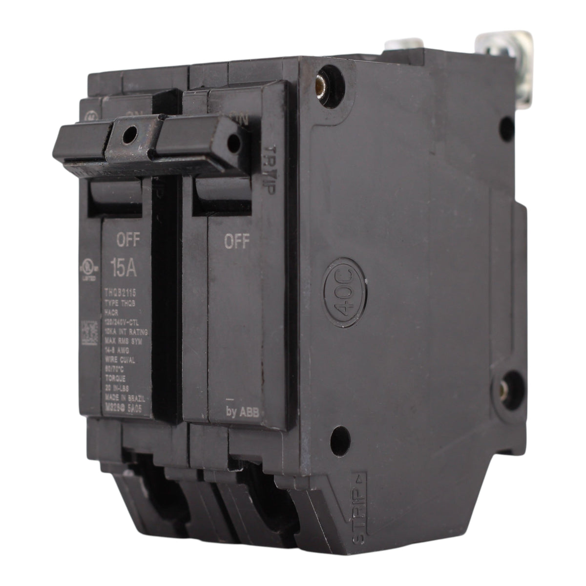 GE Q-Line, THQB2115, 15A, 2P, 120/240V, Bolt-On, Circuit Breaker - Image 2